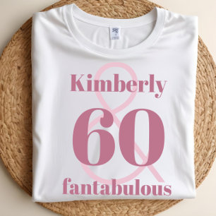 Schattigee aangepaste naam 60e verjaardagsviering t-shirt