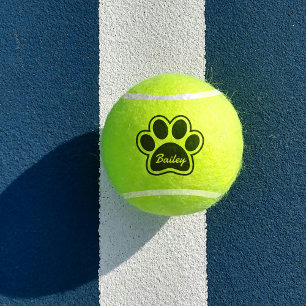 Schattigee aangepaste naam Dog Cat Paw Speelgoed G Tennisballen