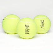 Schattigee aangepaste naam Franse Bulldog Frenchie Tennisballen (Multi)