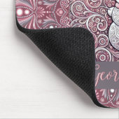 Schattigee aangepaste naam Whimsical Pink Snowman Muismat (Hoek)