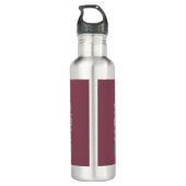 Schattigee aangepaste naam Whimsical Pink Snowman Waterfles (Achterkant)