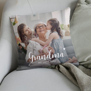 Schattigee aangepaste oma twee foto Keepsake Kussen