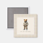 Schattigee aangepaste teddy magneet (Voorkant / Achterkant)