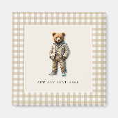 Schattigee aangepaste teddy magneet (Voorkant)