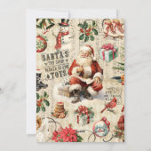 Schattigee aangepaste vintage kerstfoto feestdagenkaart (Achterkant)