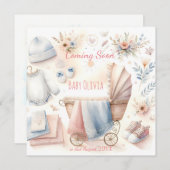 Schattigee aankondiging binnenkort Uitnodiging (Voorkant / Achterkant)