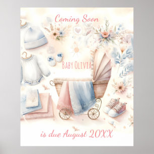 Schattigee aankondiging binnenkort Uitnodiging Poster