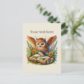 Schattigee aanpasbare leesuil briefkaart (Staand voorkant)