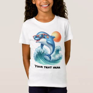 Schattigee aanpasbare stranddolfijn t-shirt