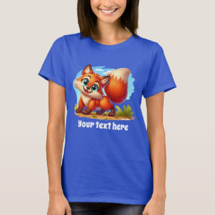 Schattigee aanpasbare vossenliefhebbers t-shirt