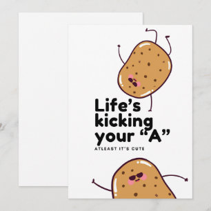 Schattigee aardappel Invitation Kaart