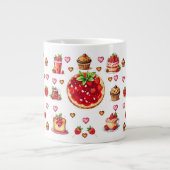 Schattigee aardbei 💗🍓🥨 extra grote beker (Voorkant)