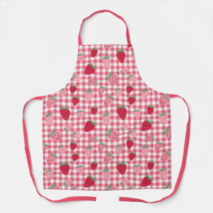 Schattigee aardbei Plaid Gingham Patterned Schort