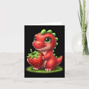 Schattigee Aardbei Summer Fruit Lover Dinosaur T R Kaart
