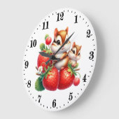 Schattigee aardbeien chipmunk liefhebbers grote klok (Hoek)