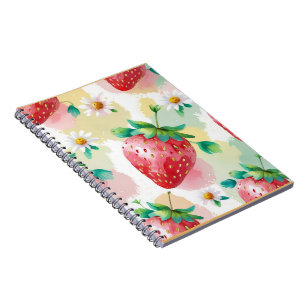 Schattigee aardbeien regenboog Daisy verjaardagsfe Notitieboek