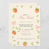 Schattigee aardbeien roze verjaardag kaart