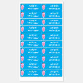 Schattigee aardbeienijsjes Sundae gepersonaliseerd Labels (Vel)
