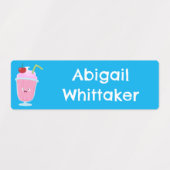 Schattigee aardbeienijsjes Sundae gepersonaliseerd Labels (Design 2)