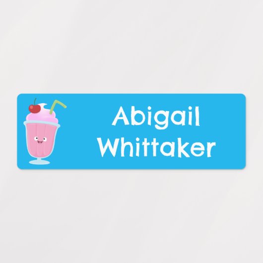 Schattigee aardbeienijsjes Sundae gepersonaliseerd Labels (Design 2)