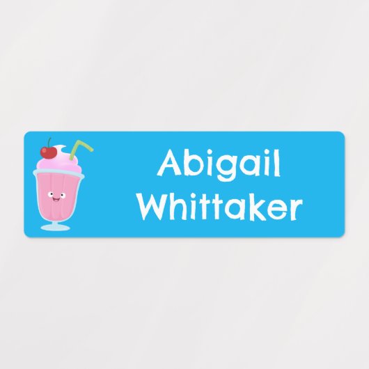 Schattigee aardbeienijsjes Sundae gepersonaliseerd Labels (Design 1)