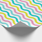Schattigee Abstracte golven Chevron Patroon | Cadeaupapier (Hoek)