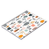 Schattigee Abstracte lijnen Creative Funny Hand Dr Notitieboek (Linkerzijde)