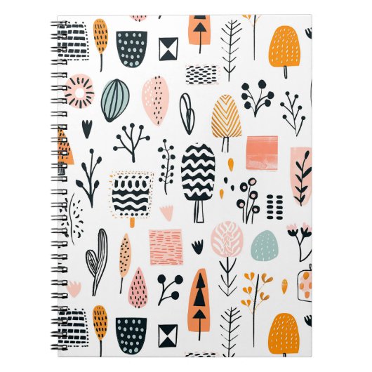 Schattigee Abstracte lijnen Creative Funny Hand Dr Notitieboek (Voorkant)