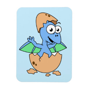 Schattigee afbeelding van een Baby-pterodactylus. Magneet