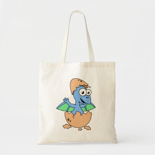 Schattigee afbeelding van een Baby-pterodactylus. Tote Bag (Voorkant)