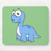 Schattigee afbeelding van een brontosaurus. muismat (Voorkant)