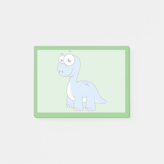 Schattigee afbeelding van een brontosaurus. post-it® notes (Voorkant)