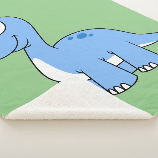Schattigee afbeelding van een brontosaurus. sherpa deken (3/4)
