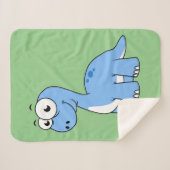 Schattigee afbeelding van een brontosaurus. sherpa deken (Voorkant (horizontaal))