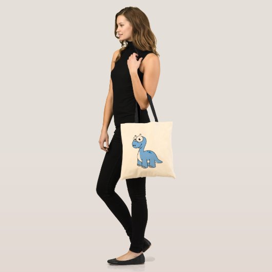 Schattigee afbeelding van een brontosaurus. tote bag (Voorkant (model))