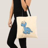 Schattigee afbeelding van een brontosaurus. tote bag (Voorkant (product))