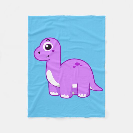 Schattigee afbeelding van een brontosaurusdinosaur fleece deken (Voorkant)