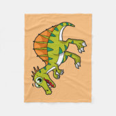 Schattigee afbeelding van een lachende spinosaurus fleece deken (Voorkant)