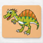 Schattigee afbeelding van een lachende spinosaurus muismat (Voorkant)