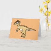 Schattigee afbeelding van een Pachycephalosaurus d Kaart (Gele Bloem)