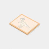 Schattigee afbeelding van een Pachycephalosaurus d Post-it® Notes (Schuin)