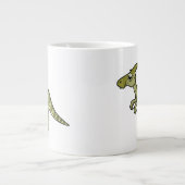 Schattigee afbeelding van een parasaurolophus dino extra grote beker (Voorkant)