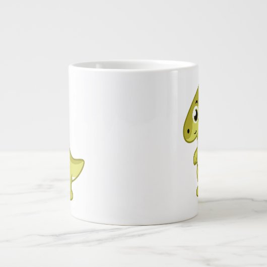 Schattigee afbeelding van een parasaurolophus dino extra grote beker (Voorkant)