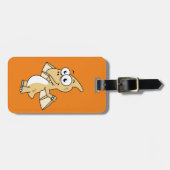 Schattigee afbeelding van een pterodactyl. 2 bagagelabel (Voorkant horizontaal)