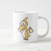 Schattigee afbeelding van een pterodactyl. 2 extra grote beker (Rechts)