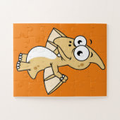 Schattigee afbeelding van een pterodactyl. 2 legpuzzel (Horizontaal)