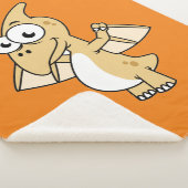 Schattigee afbeelding van een pterodactyl. 2 sherpa deken (3/4)