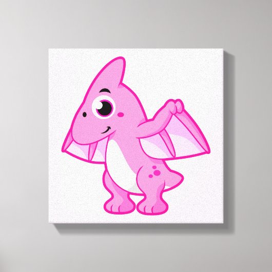 Schattigee afbeelding van een pterodactyl. canvas afdruk (Voorkant)