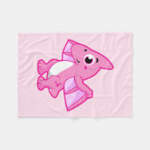 Schattigee afbeelding van een pterodactyl. fleece deken (Voorkant (Horizontaal))