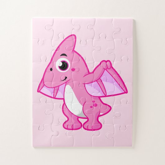 Schattigee afbeelding van een pterodactyl. legpuzzel (Verticaal)